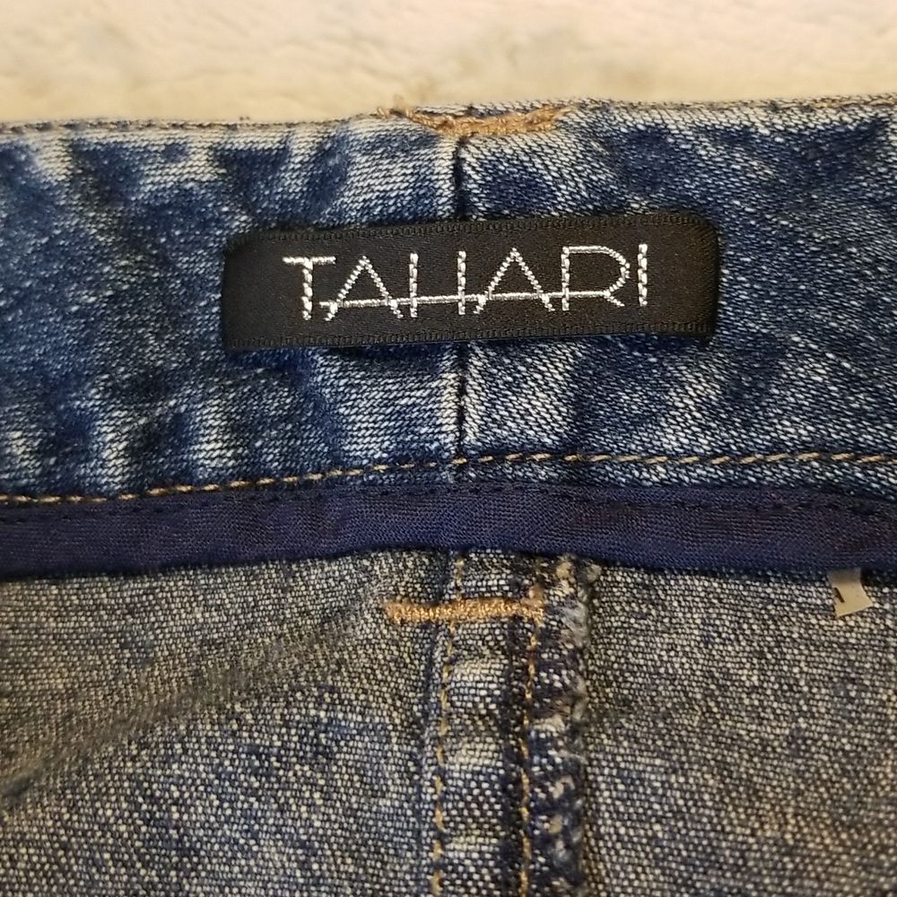 Tahari Jean Denim Y2K Pencil Skirt Size 8 Cotton Blend Stretch - Picture 5 of 8